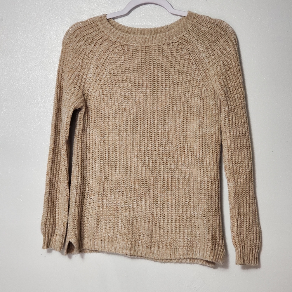 Faded Glory Sweaters Yellow Creme Knit Sweater